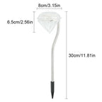 Solar-powered garden diamond light, available in white or multicolor, ideal for outdoor, yard, and fence decoration, IP55 waterproof, energy-efficient