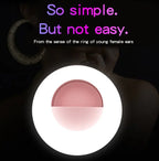 WQ20 beauty round fill light with LED lighting, USB rechargeable and adjustable brightness for selfies and vlogs