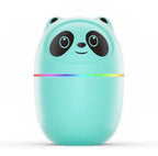 Teal panda-shaped night light with a rainbow stripe.