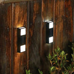 Solar outdoor wall lamp with bidirectional sensing, waterproof and energy-efficient for garden or patio lighting