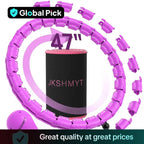 Weighted Hula Circle for Adults, Infinity Hoop Fit plus Size 47 Inch/120Cm, Include 24 Detachable Links and Waist Trainer for Women, Home Workout Equipment
