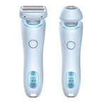 Close-up of USB rechargeable epilator showing hypoallergenic shaving head