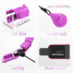 Weighted Hula Circle for Adults, Infinity Hoop Fit plus Size 47 Inch/120Cm, Include 24 Detachable Links and Waist Trainer for Women, Home Workout Equipment