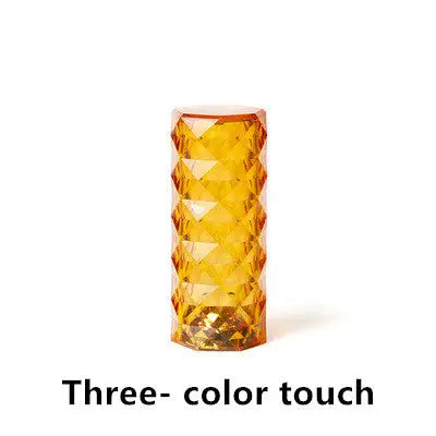 Nordic Crystal Lamp USB Table Lamp with Touch Dimming and RGB Color Changing Light for Bedroom and Home Decor