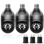 WESECUU Light Bulb Camera 2.4/5Ghz-Wireless 3MP/2MP HD, Infrared Night Vision,Pan/Tilt, 2-Way Audio, Human Detection,Alarm,Alexa Compatible Security