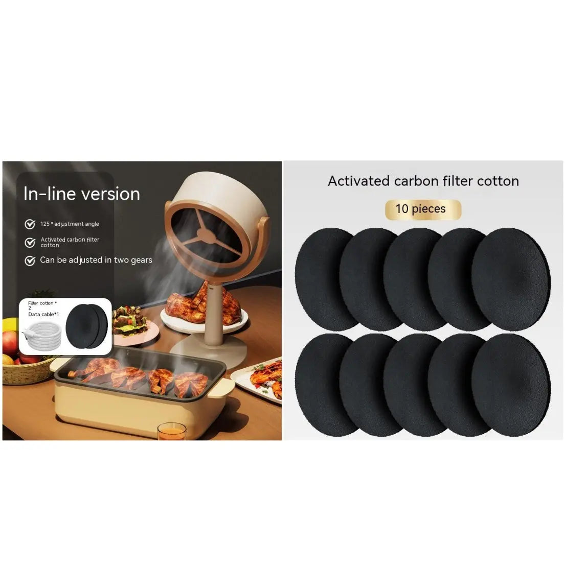 INELECTRON ™ - Mini Desktop Range Hood – USB Rechargeable Portable Kitchen Exhaust Fan with Large Wind Power, Compact & Efficient Inelectron Store