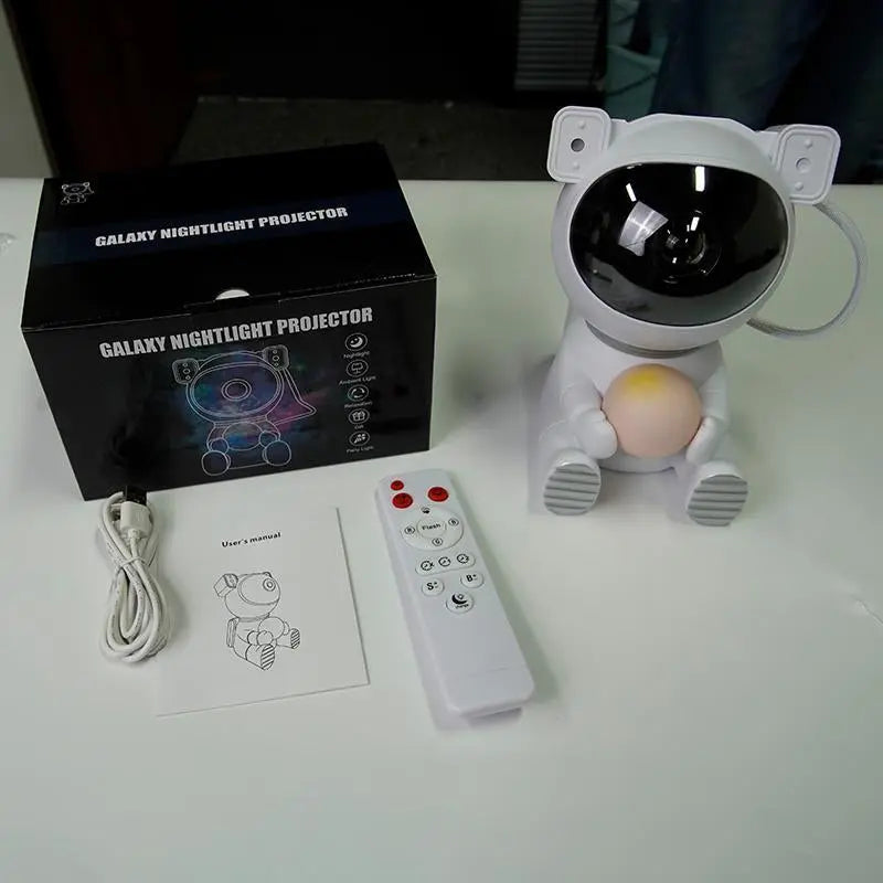 Fall Astronaut Galaxy Projector Night Light, Room Lights with Remote Control, Portable Star Projector Night Lamp, Ambient LED Lights for Bedroom Living Room Home Decor, House Accessories Furniture for Barracks Room Transformation