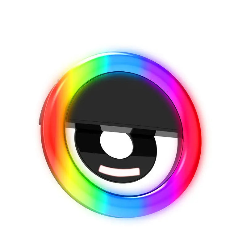 Mobile phone fill light with USB charging, adjustable brightness for selfies, video calls, and small jewelry shoots, perfect for content creators