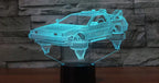 3D sci-fi car night light in seven colors, perfect for children's bedroom and study room decor