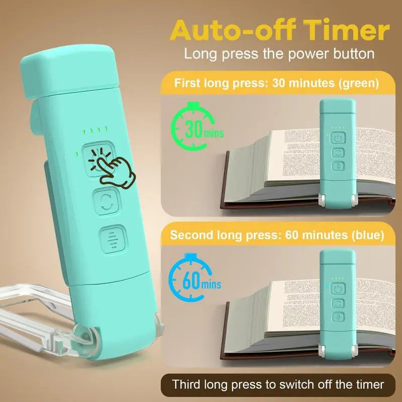 Summer USB Rechargeable Book Light, Clip-On LED Reading Light, Reading Lamp, LED Lights, Flexible Adjustable Angle Night Light