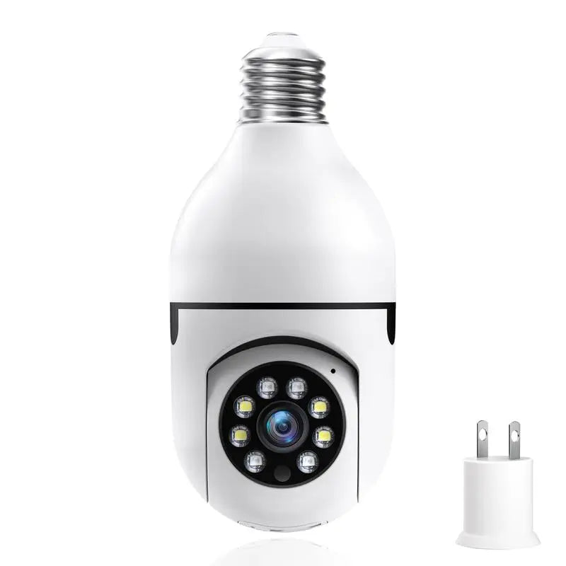 WESECUU Light Bulb Camera 2.4/5Ghz-Wireless 3MP/2MP HD, Infrared Night Vision,Pan/Tilt, 2-Way Audio, Human Detection,Alarm,Alexa Compatible Security
