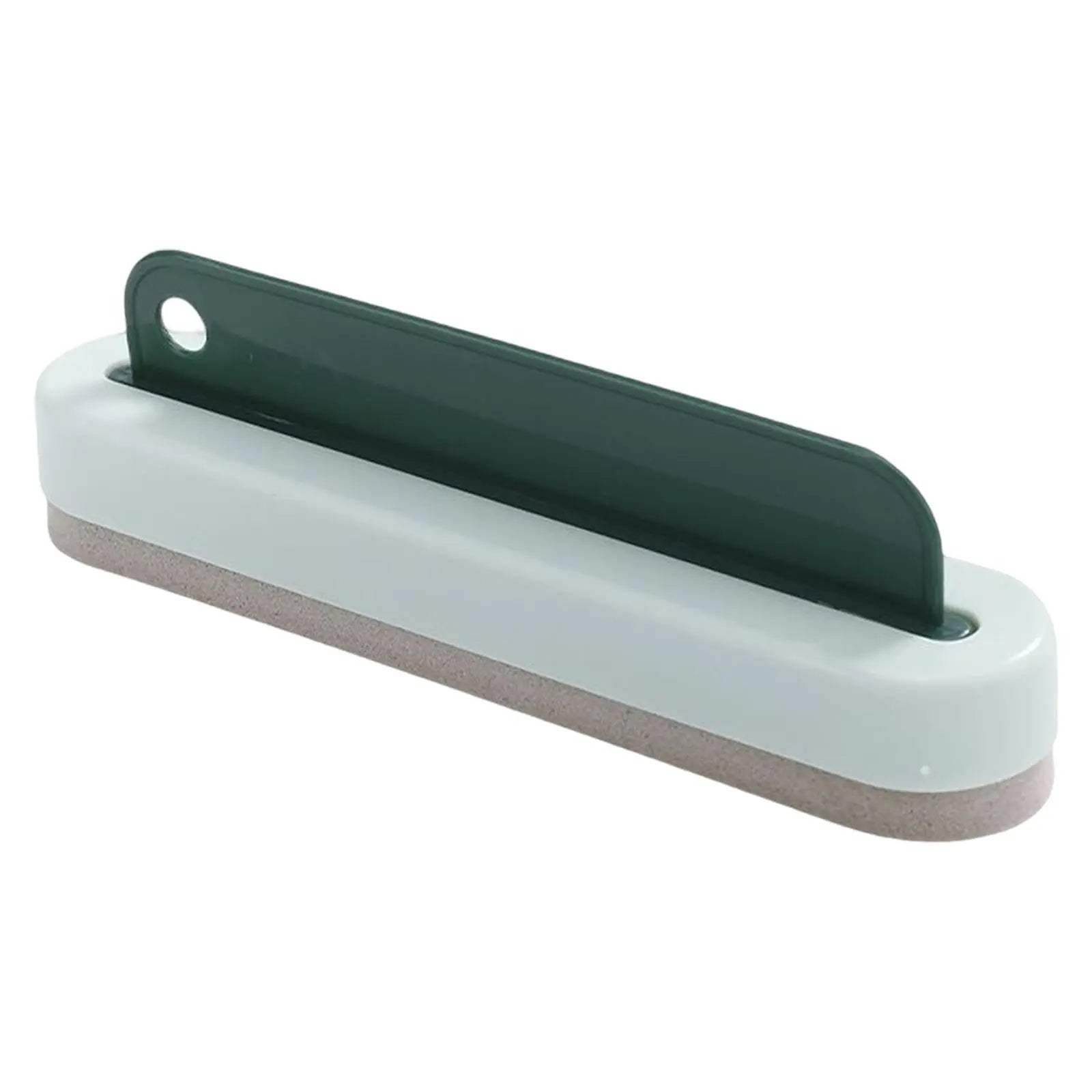 Flexible squeegee with no sharp edges for safe use on delicate surfaces.